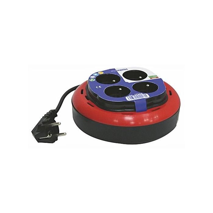 Multiprise rallonge enrouleur domestique — 4 prises 2P+T - câble 5 M