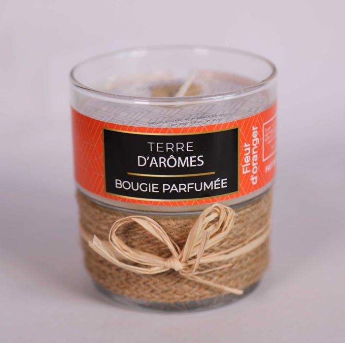 BOUGIE VERRE PARFUM FLEUR D'ORANGER 200g