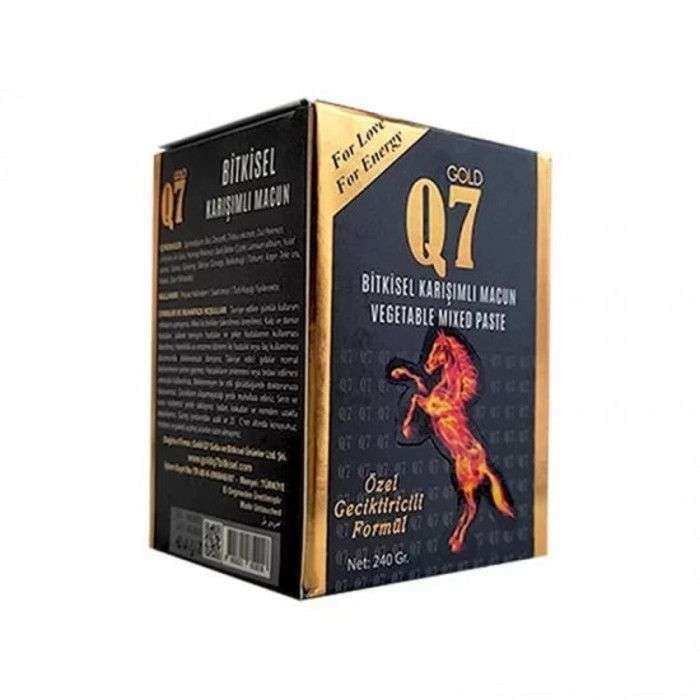 Miel turc Epimedium Original Gold Q7,pâte aphrodisiaque Epimedium, formule améliorée pour l'éjaculation précoce, 240 gr