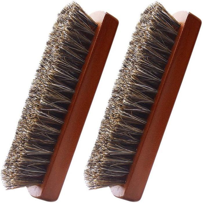 Brosses à Chaussures Crin de cheval 2PCS