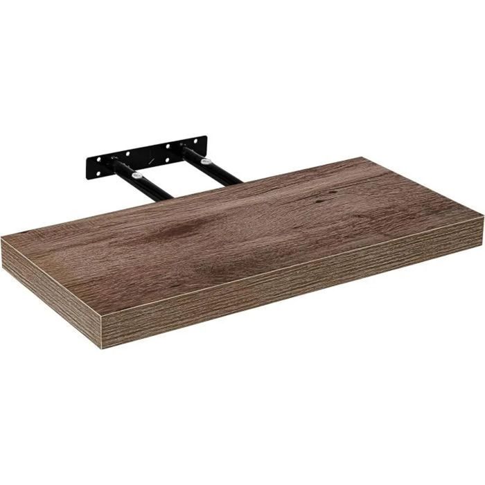 ETAGERE MURALE DE DECORATION MARRON BOIS 40X23X3.5 CM