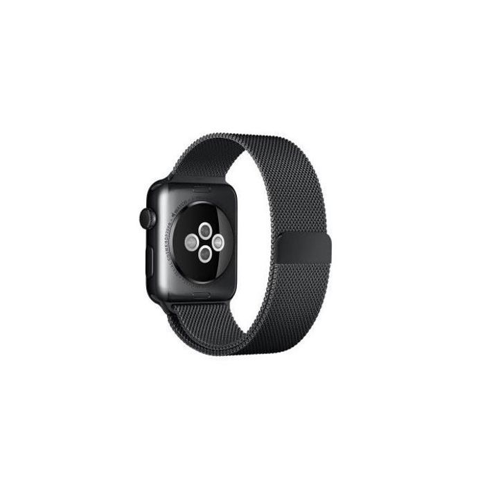 bracelet Apple Watch, Bracelet milanais en acier inoxydable avec verrou magnétique pour Apple Watch 42/44/45/49 MM