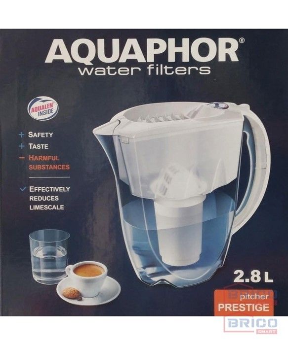 CARAFE FILTRANTE AQUAPHOR PRESTIGE AVEC CARTOUCHE A5(Couleur aléatoire)