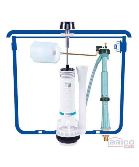 MECANISME IDROPOL DOUBLE 3/6L AVEC FLOTTEUR BAS