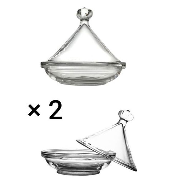 Tajine , style marocain, 2 Tajines en verre transparent.