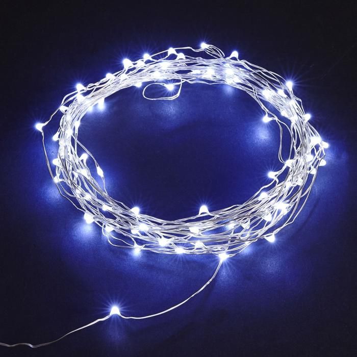 GUIRLANDE 100 LED BLANC FROID 14,9 M