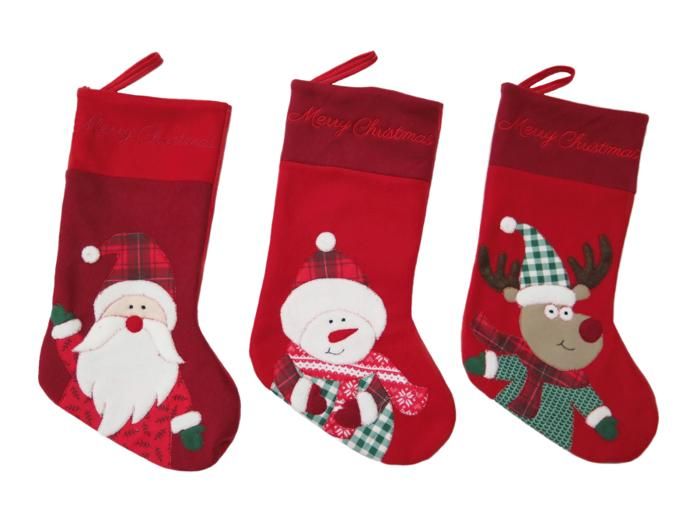 CHAUSSETES 3 ASSRTSANTA /DEER/SNOWMAN 46CM