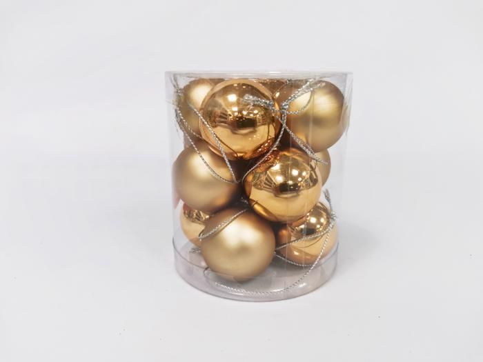 SET DE 12 BOULES DE VERRE 3,5 CM BRILLANTES