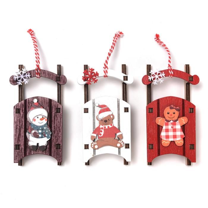 SUSPENSIONS 3 ASSRT LUGE EN BOIS  11,5CM EN PDQ