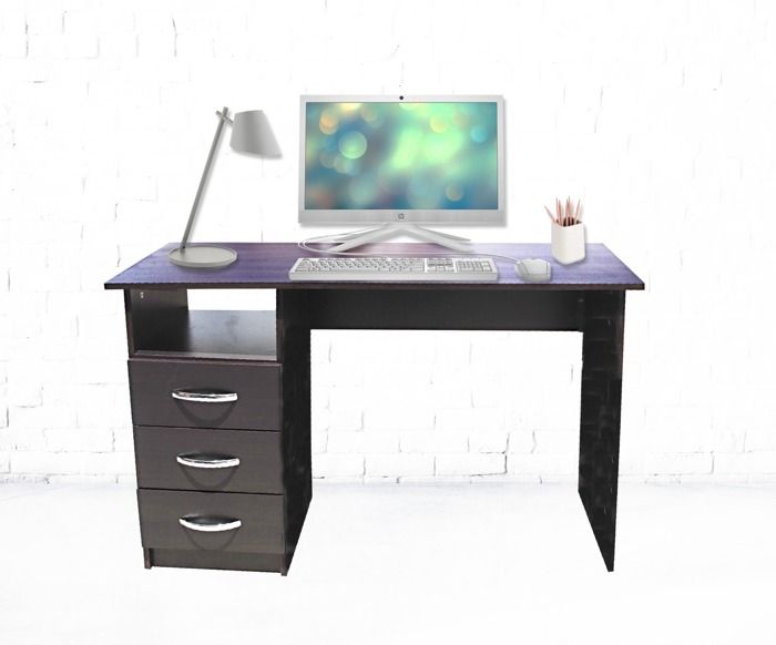 ARCHIMEDE BUREAU 3 TIROIRS 120X49X75 CM CL WENGE