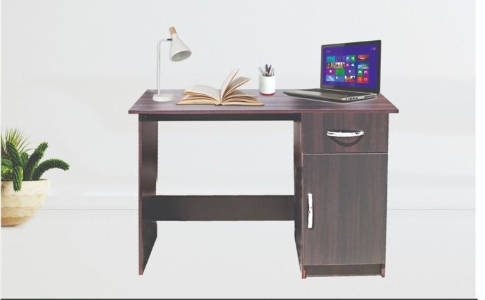 GALILEE  BUREAU 1 TIROIR + 1 PORTE  110X49X75 CM CL WENGE
