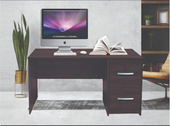 VINCI  BUREAU 2 TIROIRS  140X60X75 CM CL WENGE