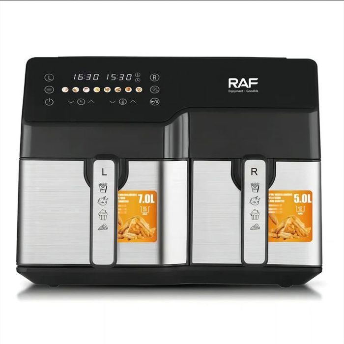 Friteuse sans huile -5L+7L 12L- Air fryer - 2 paniers