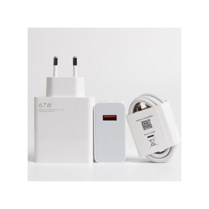 Chargeur Xiaomi 67W Rapide avec Câble USB C 1M