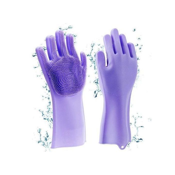 Gants Magiques en Silicone – L’Accessoire 2-en-1 pour Vaisselle et Nettoyage de Cuisine
