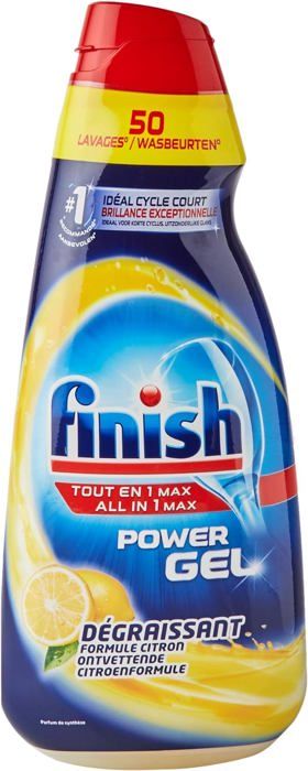 Finish Gel Détergent Lave-Vaisselle All in One Max 1L - citron