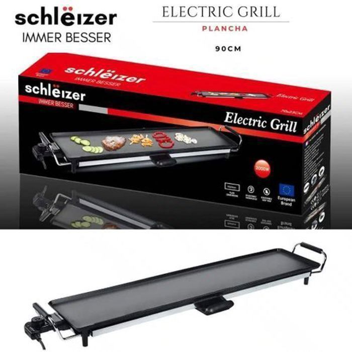 Plancha électrique SCHLËIZER 70 cm avec Surface Antiadhésive