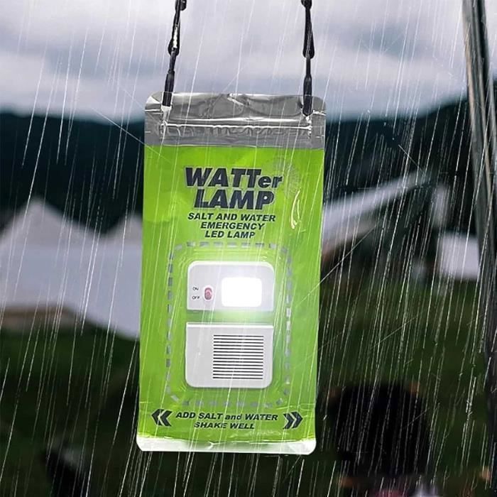 lampes L'énergie avec de l'eau et du sel Lampe de camping portable à LED pour l'extérieur pêche de nuit nfournitures voyage urgence