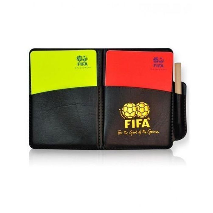 Arbitre Carte jaune & rouge de football avec papier à bille de porte-monnaie
