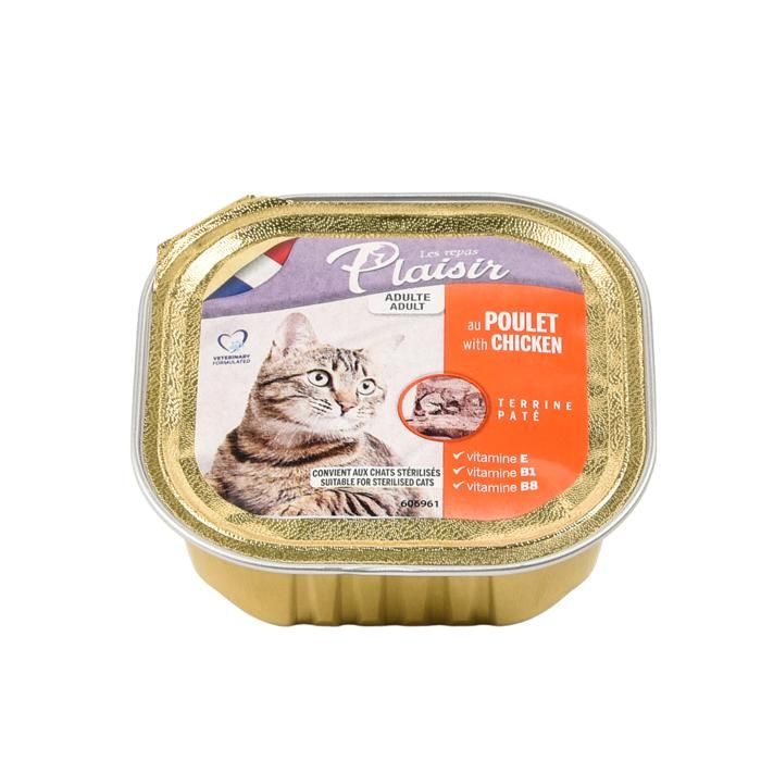 PATE CHAT AU POULET 100G LES REPAS PLAISIR