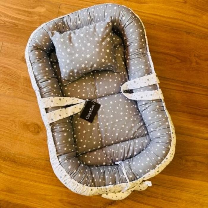 Couffin babynest double face- CozyMum - Gris
