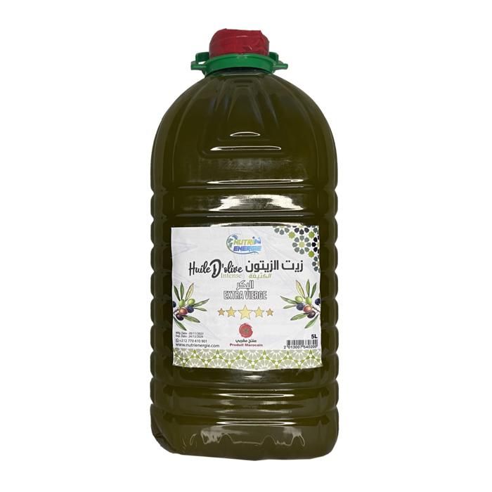 5L Huile D'Olive (Intense) Extra Vierge Récolte -Zéro sel- 100 % Pure et Naturelle