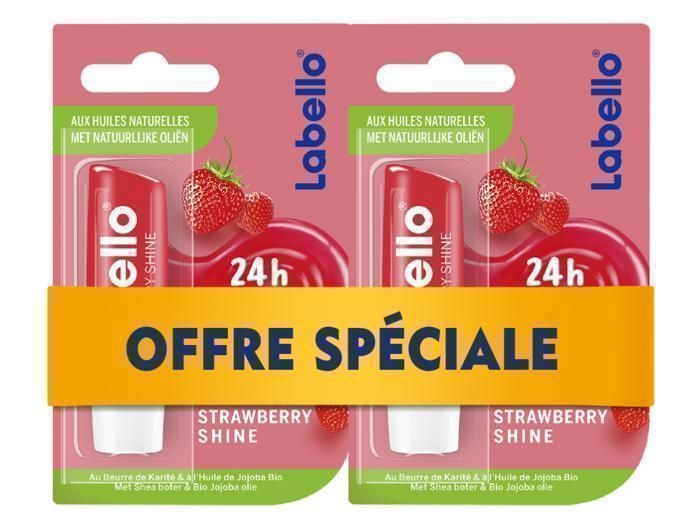 Baume à Lèvres- Fruity Shine Fraise - 2x4.8g