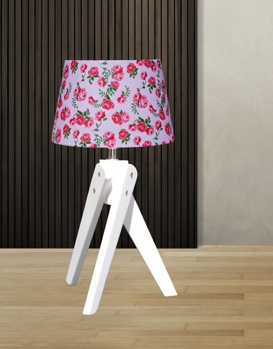 ABAT JOUR VEGA FLORAL  ROSE 42X20 CM