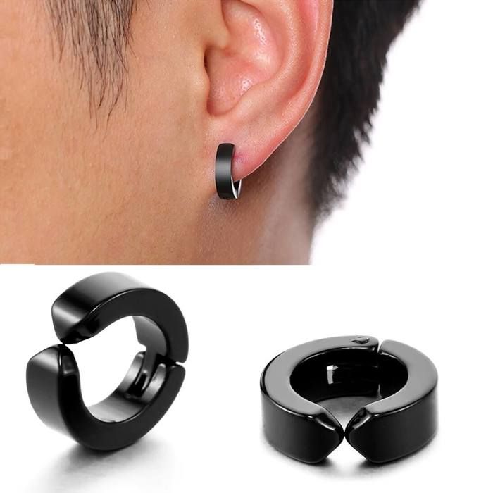 Boucle d’Oreille Faux Piercing pour Homme – Style Moderne et Sans Perçage