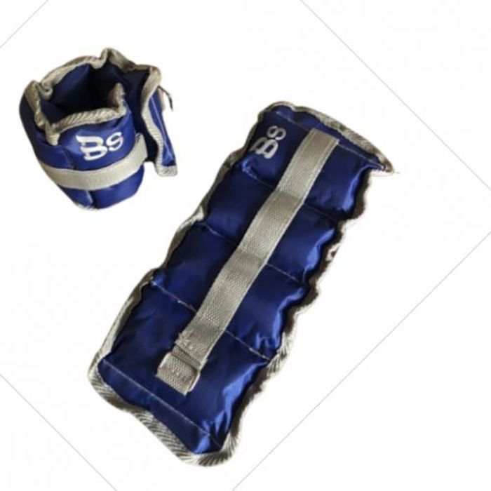 poids de pied 1kg,paire de poids ajustables au poignet et à la cheville Wrap Strap Bandage-Bleu