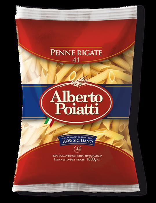 PENNE RIGATE PATES DE SEMOULE DE BLE DUR 500 GR-100% ITALY ALBERTO POIATTI