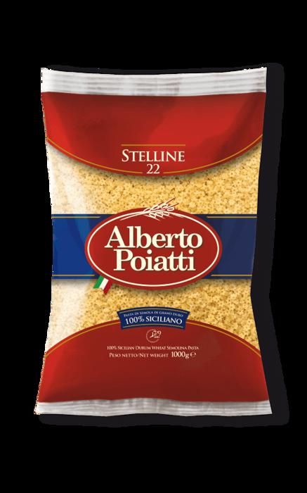 500 GR STELLINE PATES DE SEMOULE DE BLE DUR 100%ITALY ALBERTO POIATTI