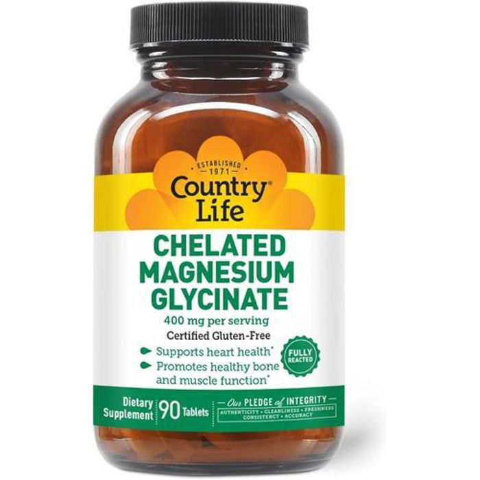 Magnésium Glycinate chélaté, [santé des os et des muscles] 400 mg, 90 comprimés