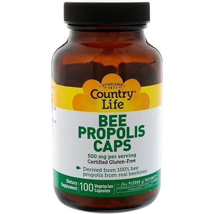 Propolis d'abeille, 500 mg, [Propolis d'abeille issue] 100 Caps Vég