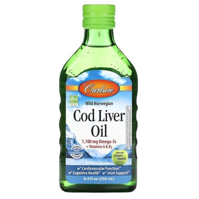 Cod Liverr Oil, Huile de foie de morue, Arôme naturel de citron, 1000 mg, 250 ml