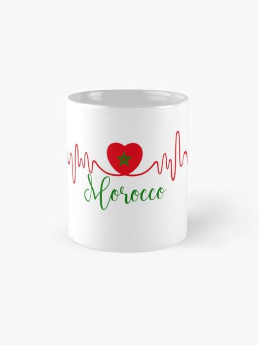 coeur Drapeau du Maroc -  Mug classique