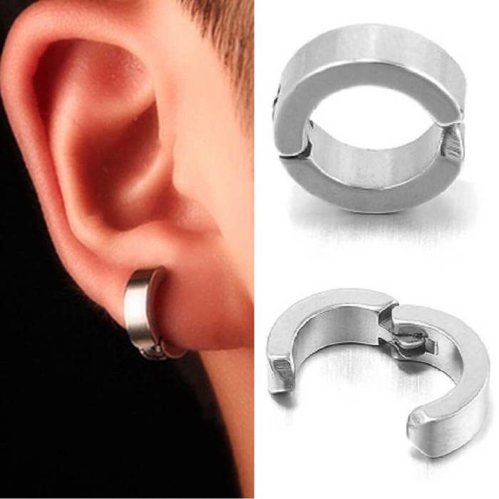 1 pièce boucle d'oreille faux piercing pour hommes femmes