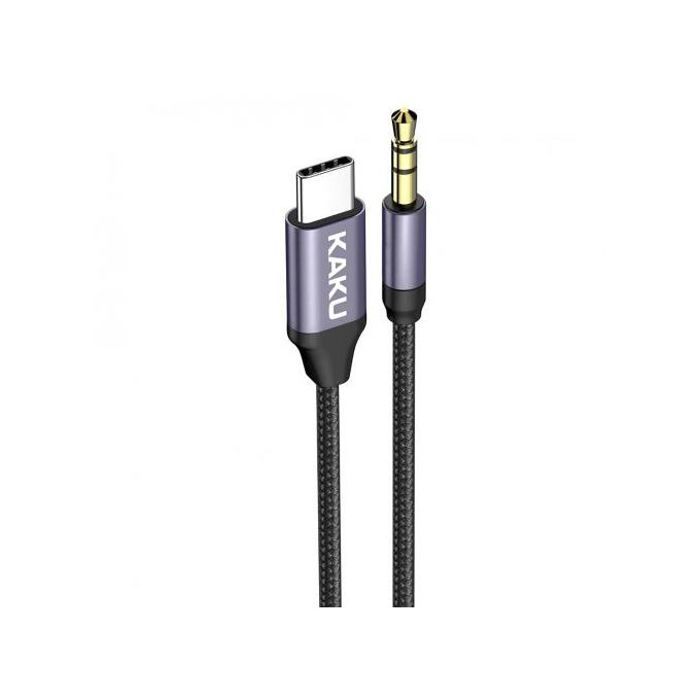 Câble audio auxiliaire de type C vers 3,5 mm, tressé en nylon de qualité supérieure,1M