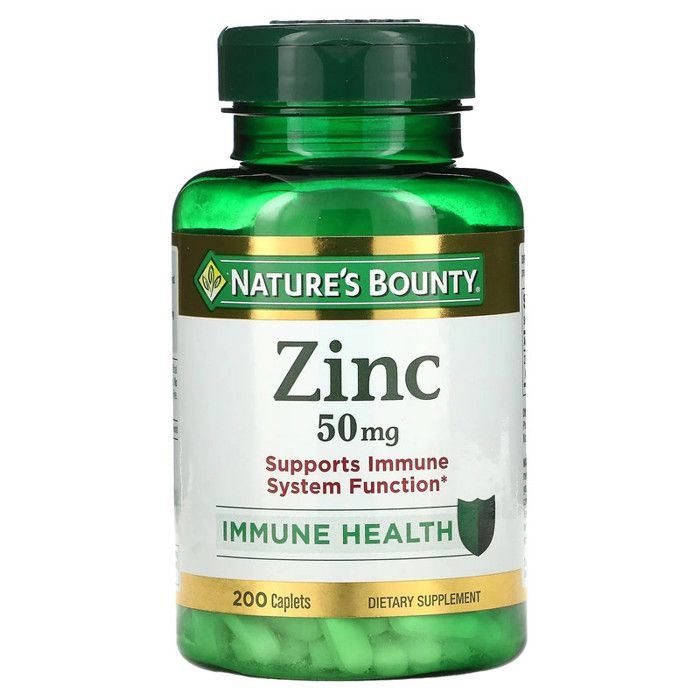 Nature'S Bounty Zinc, 50 mg, 200 Caplets - Made in USA