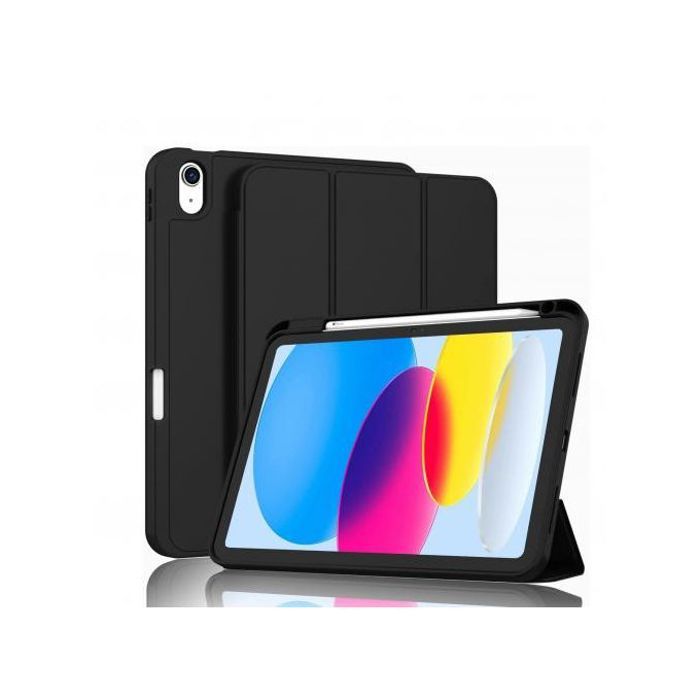 Coque pour Apple iPad 10 (10.9) 2022  Tpu Smart Cse avec Porte-Stylo (noir)