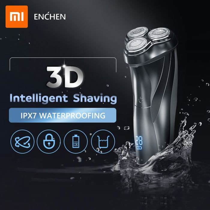 ENCHEN BlackStone 3 Rasoir électrique IPX7 flottant 3D étanche rechargeable