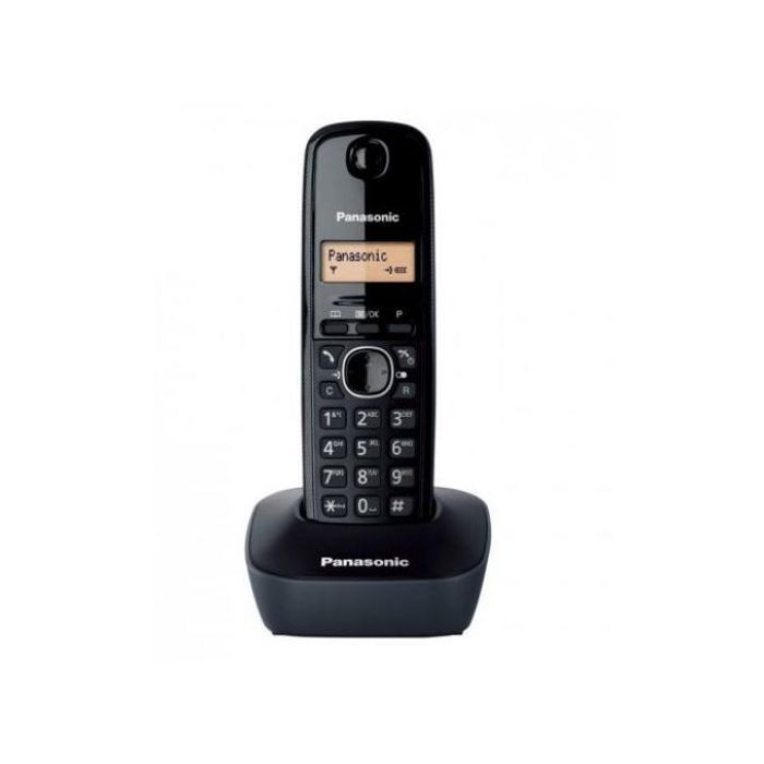 Téléphone Fixe Sans Fil Panasonic DECT avec Écran Rétroéclairé – Noir