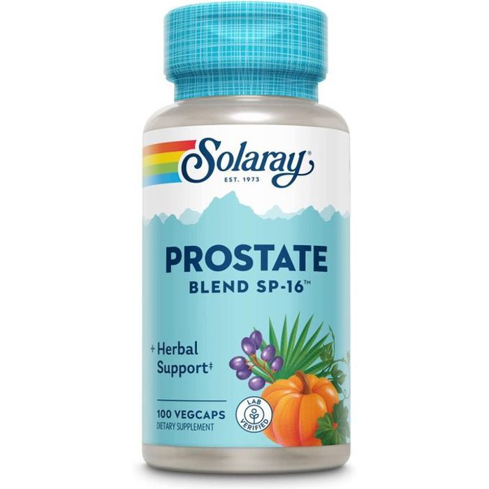 Solaray Prostate Complexe - Santé De La Prostate + Débit Urinaire + Performances Sexuelles 100 VegCaps