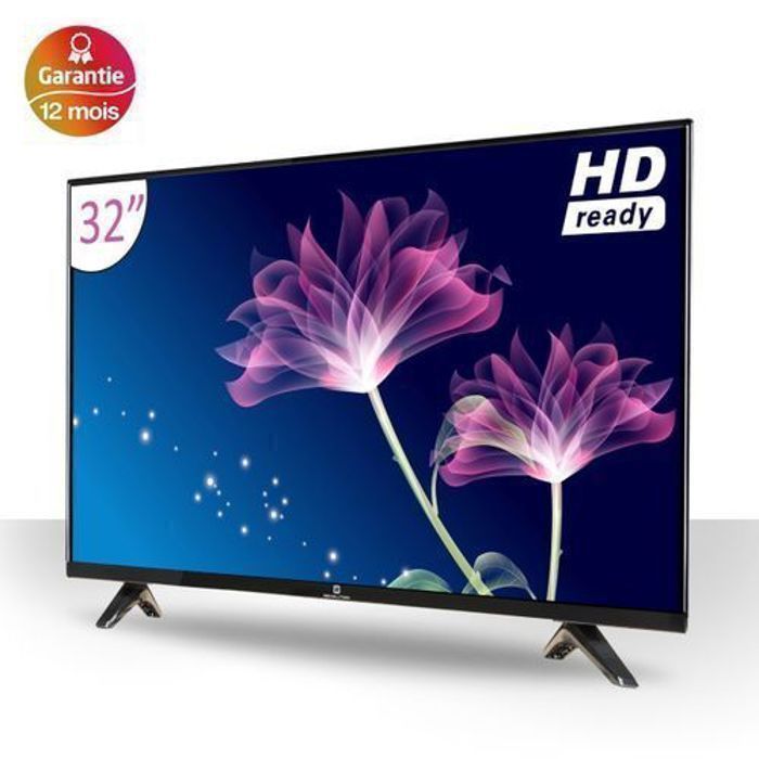 Téléviseur REVOLUTION 32" LED FrameLess – Full HD (FHD) – Récepteur Satellite Intégré & TNT – Design Élégant