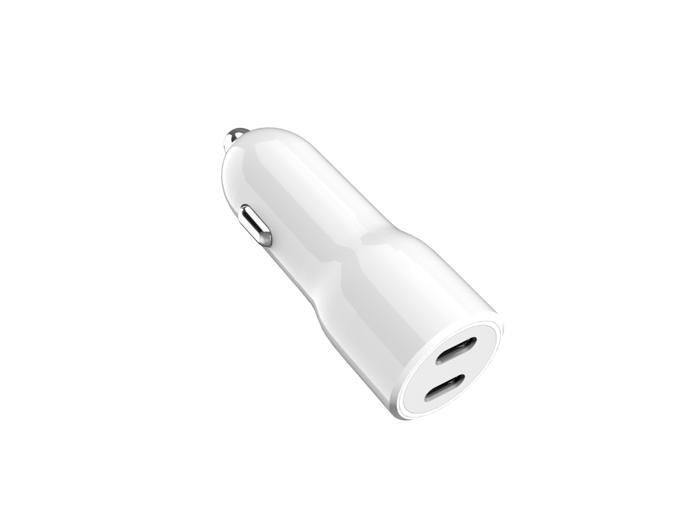 Chargeur auto PD 3A 45W 2 ports TYPE-C+ Câble TYPE-C to TYPE-C