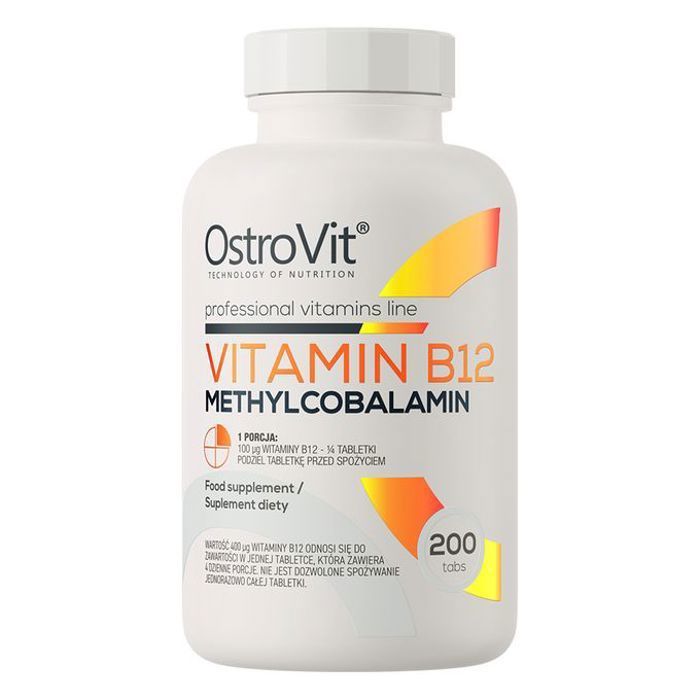 Vitamin B 12 Methylocobalamin 200 Tabs - Vitamines, Énergie & Métabolisme