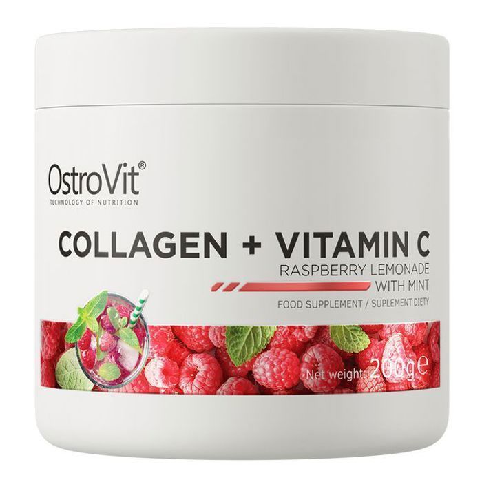 Collagen + Vitamin C 200 g Raspberry Lemonade with Mint - Peau, Cheveux, Ongles & Articulations