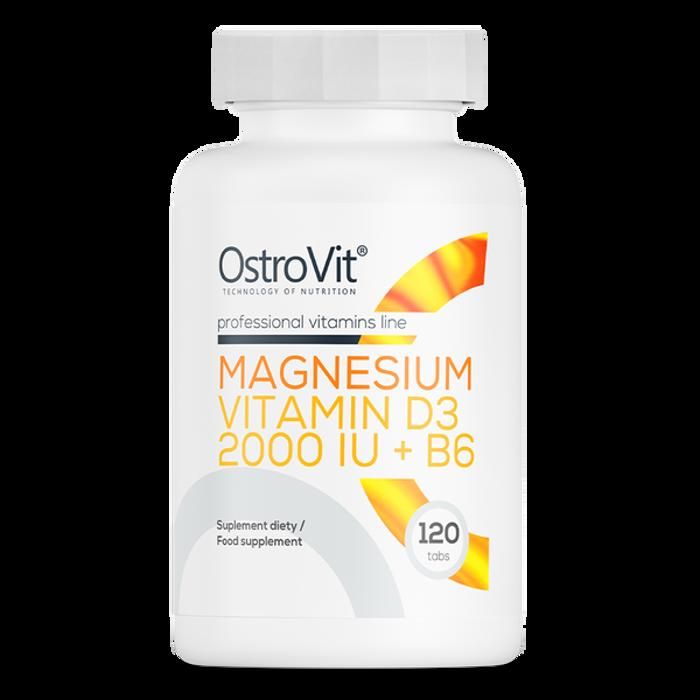 Magnesium + Vitamin D3 2000 IU + B6 120 tabs
