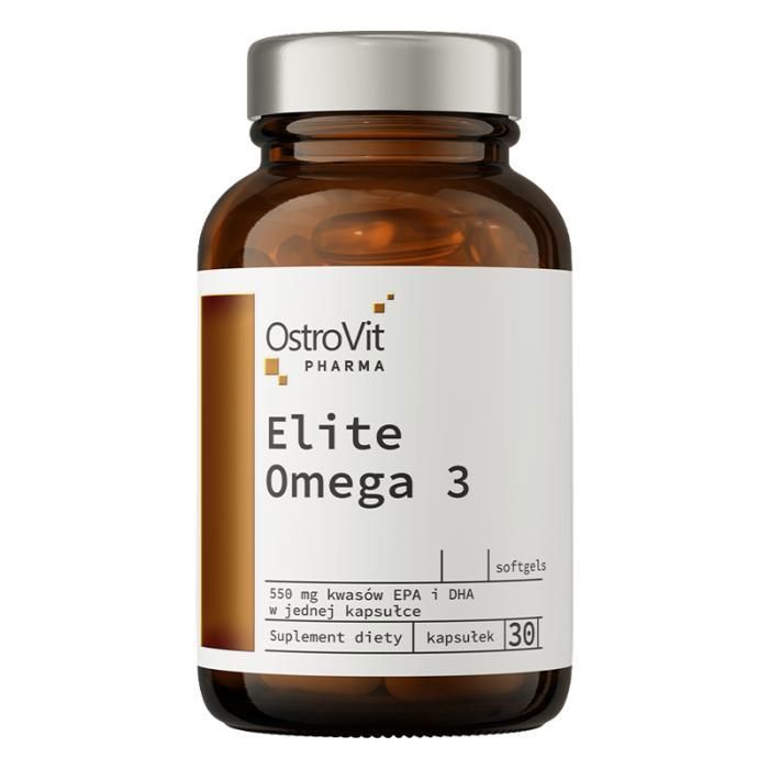 Elite Omega 3 30 Caps - Huile de Poisson Pure (EPA & DHA) & Vitamine E