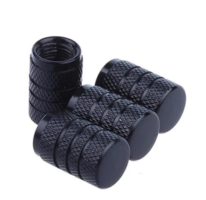 4 pieces, Bouchons de Valve en alliage d'aluminium Noir